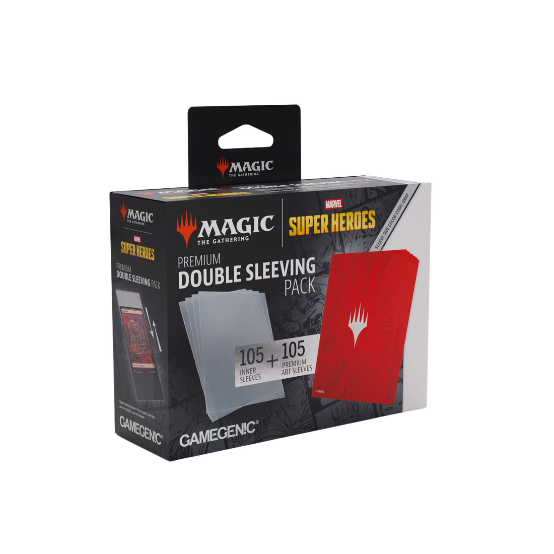 Magic: The Gathering | Marvel Super Heroes Premium Double Sleeving Pack 100 - Comic Burst Red