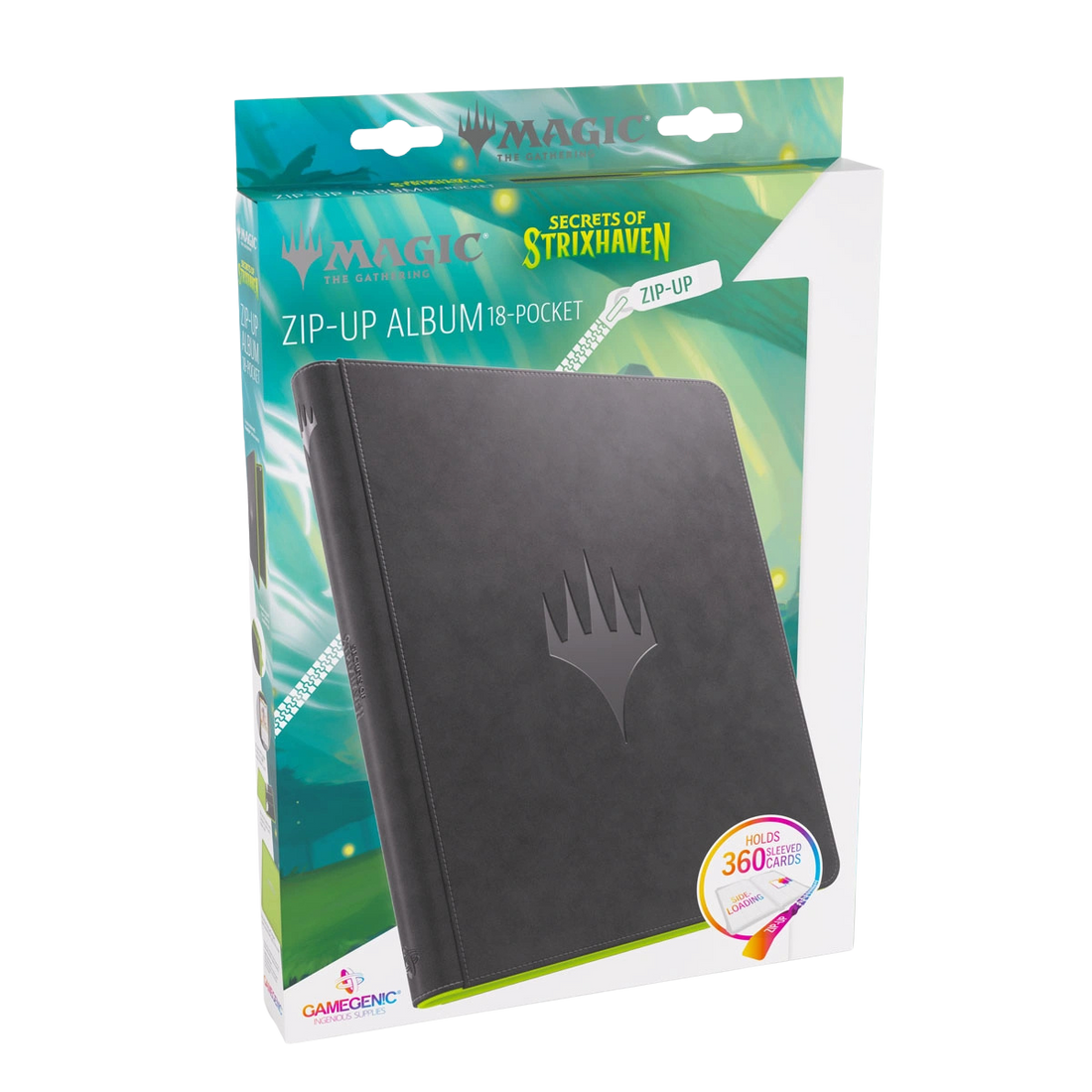 Magic: The Gathering | Secrets of Strixhaven Zip-Up Album 18-Pocket - Black/Green