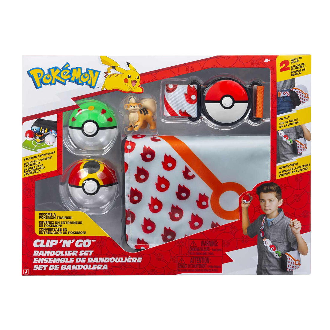 Pokémon Bolsa e Cinto Arena de Combate - Growlithe (Vermelho)