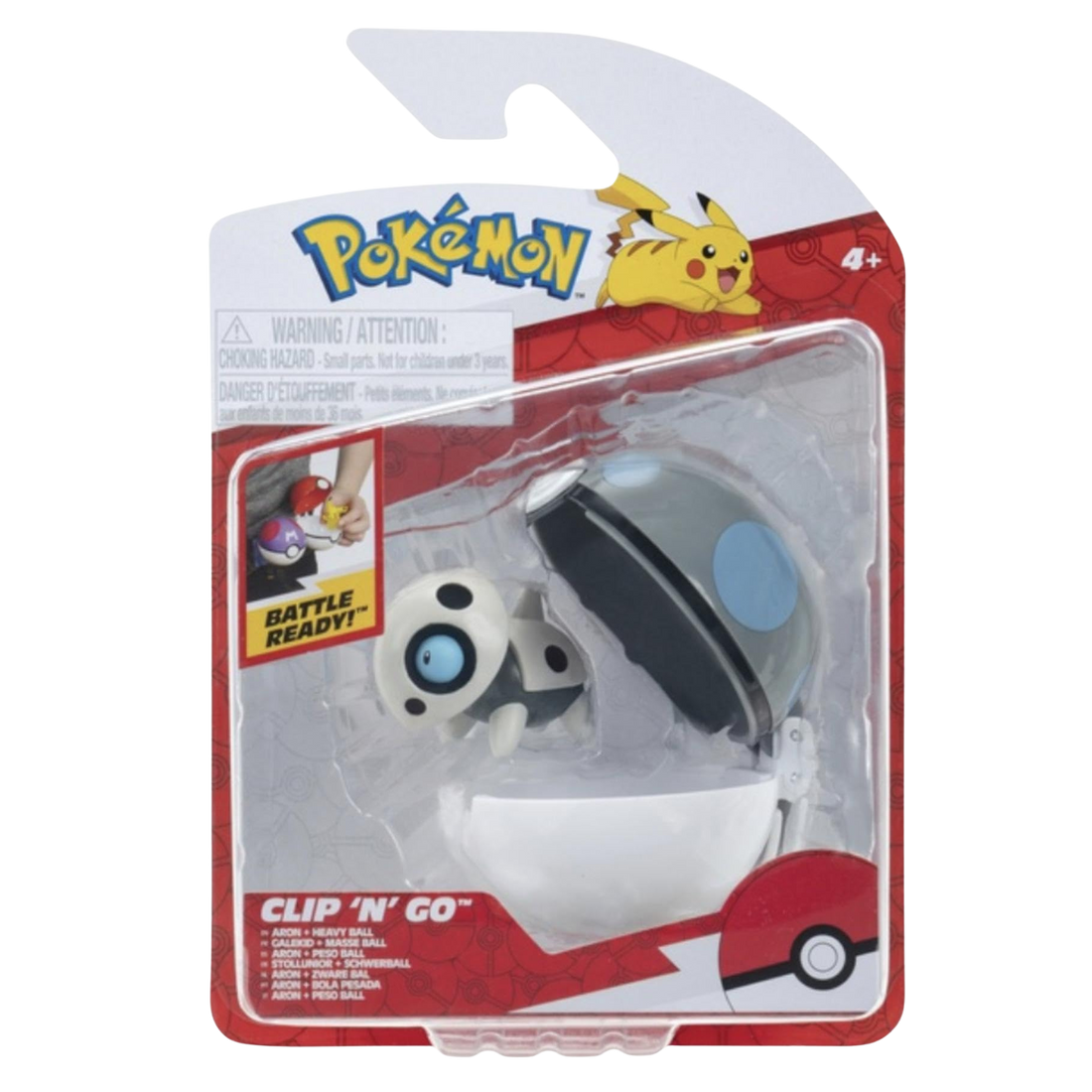 Pokémon Clip n' Go - Aron + Heavy Ball