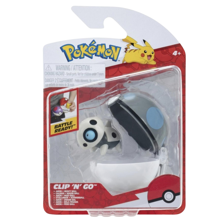 Pokémon Clip n' Go - Aron + Heavy Ball