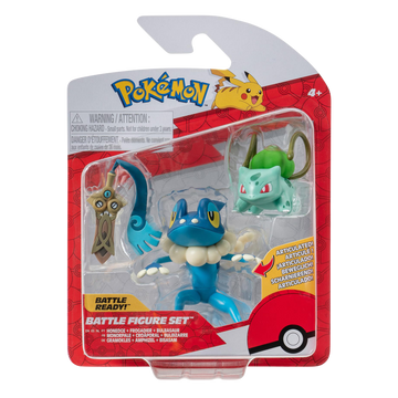 Pokémon Pack 3 Figuras - Honedge + Frogadier + Bulbasaur