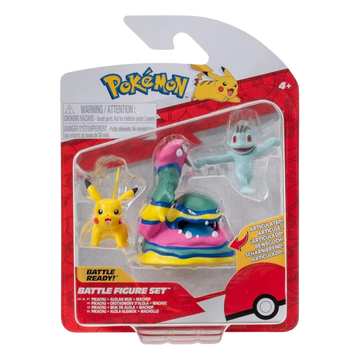 Pokémon Pack 3 Figuras - Pikachu + Alolan Muk + Machop
