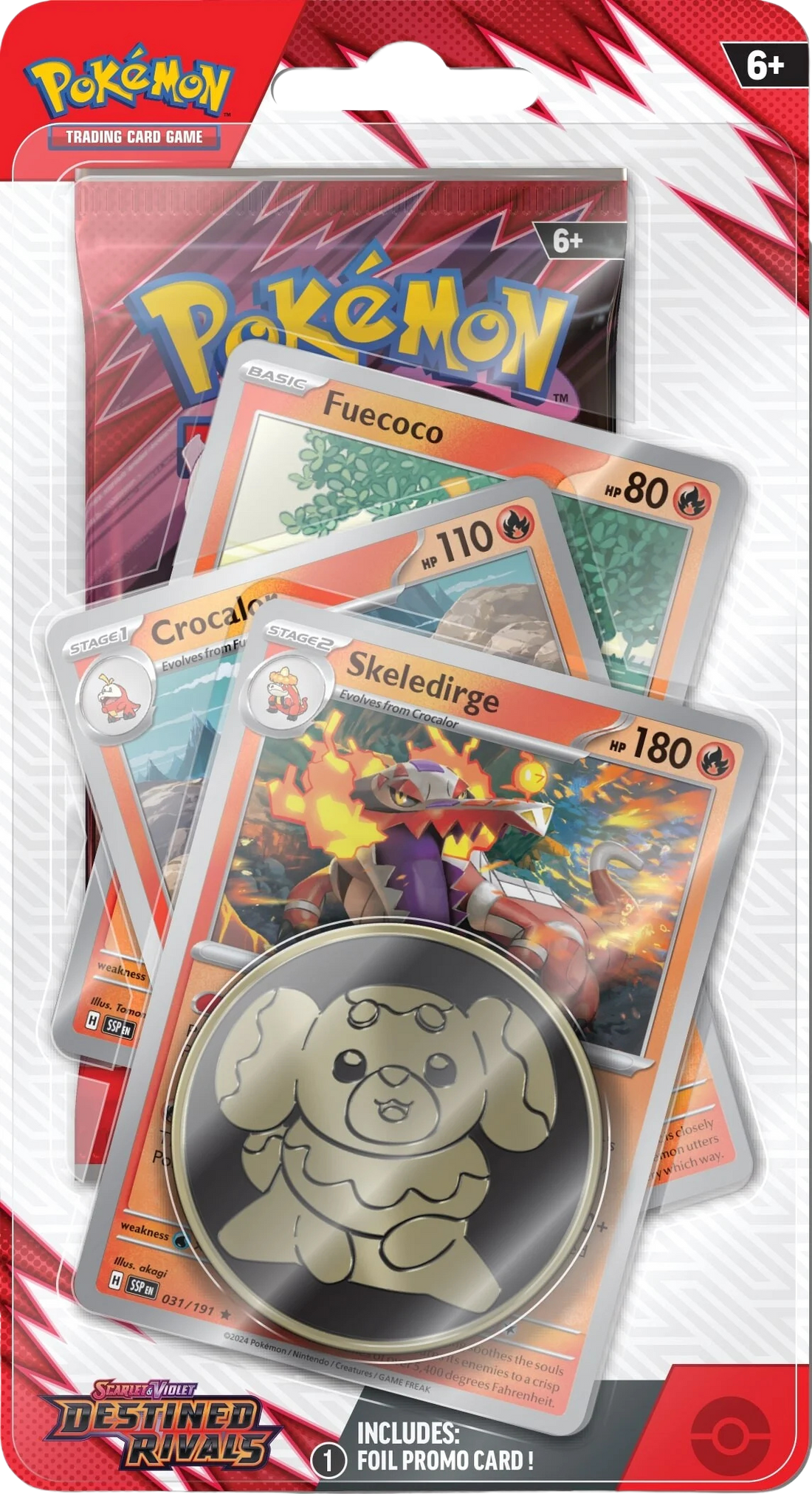 Pokémon TCG: Scarlet & Violet 10 Destined Rivals Premium Checklane - Fuecoco/ Crocalor/ Skeledirge