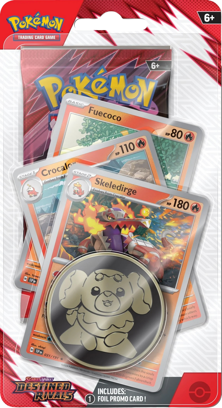 Pokémon TCG: Scarlet & Violet 10 Destined Rivals Premium Checklane - Fuecoco/ Crocalor/ Skeledirge
