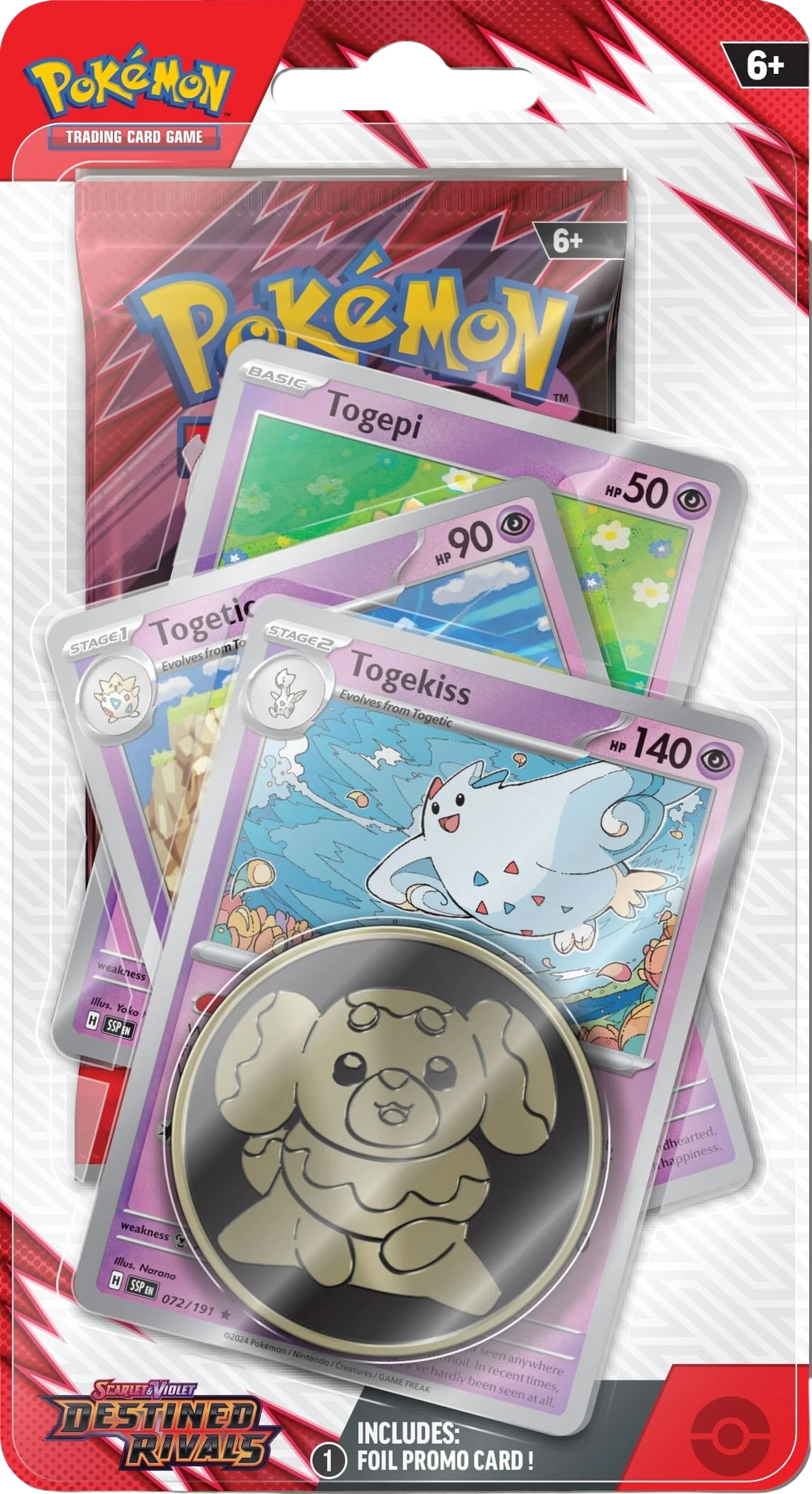 Pokémon TCG: Scarlet & Violet 10 Destined Rivals Premium Checklane - Togepi/ Togetic/ Togekiss