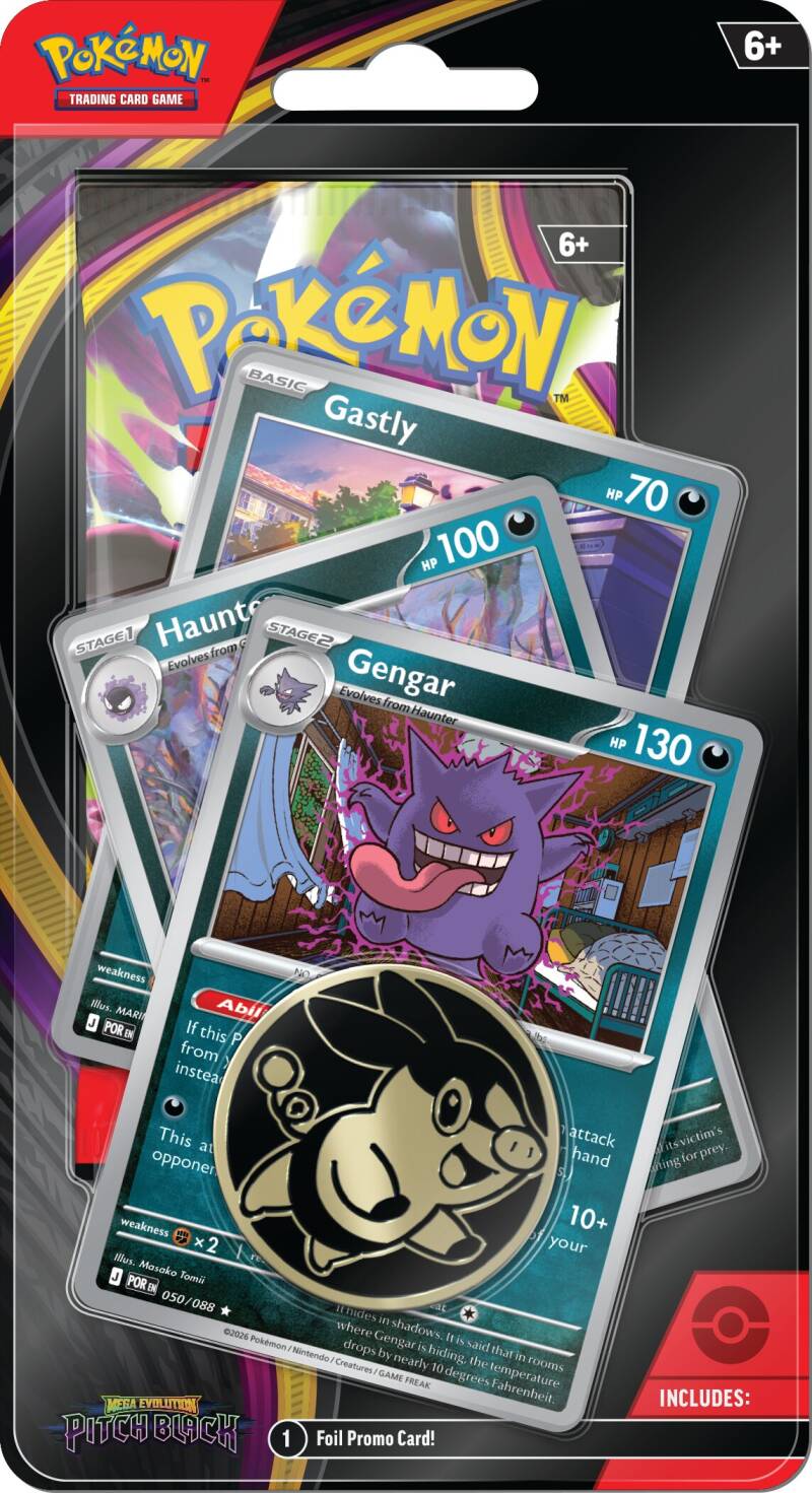 Pokémon TCG: Mega Evolution 5 - Pitch Black Premium Checklane Blister - Gengar