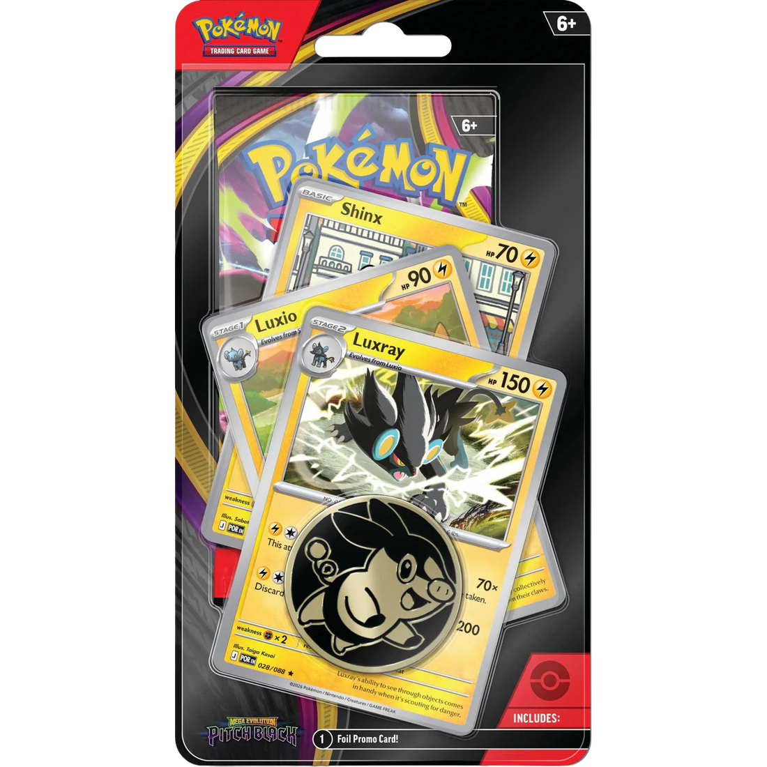 Pokémon TCG: Mega Evolution 5 - Pitch Black Premium Checklane Blister - Luxray