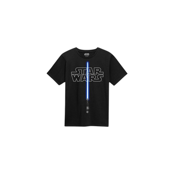 Star Wars T-Shirt Glow In The Dark Lightsaber Size M