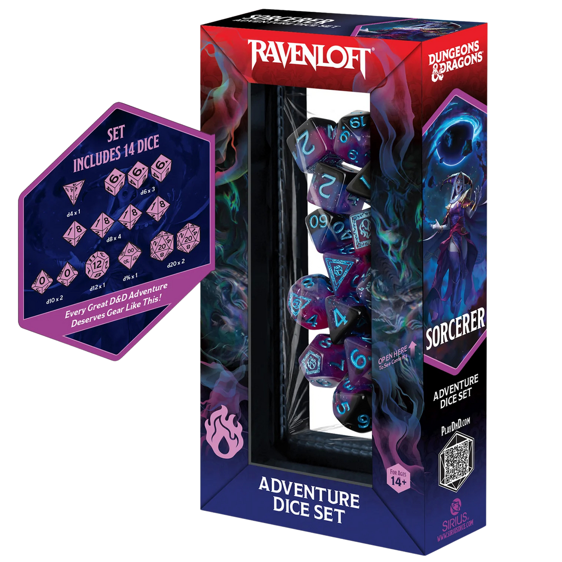 Sirius Dice - D&D Adventure Dice – Sorcerer: Purple