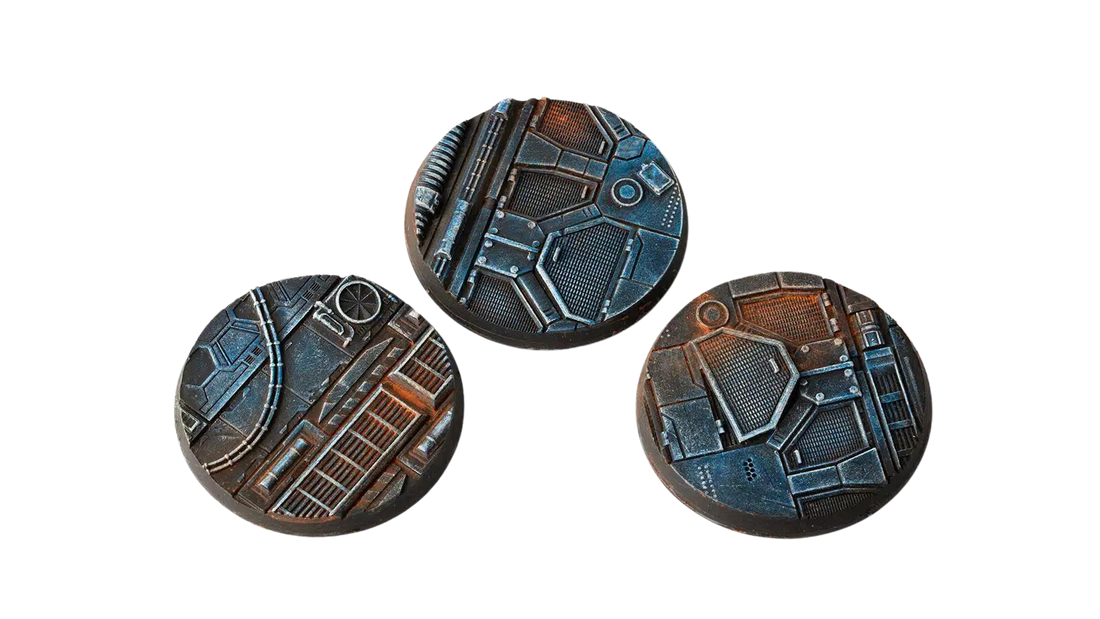 Gamers Grass - Spaceship Corridor Bases - Round 50mm (x3)