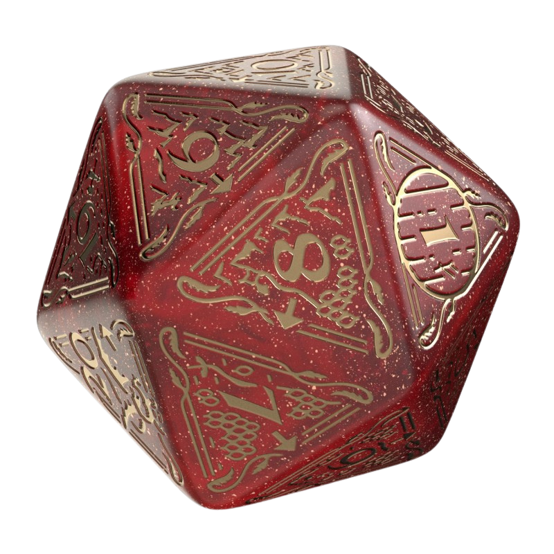 The Hobbit Spindown D20 - Ember TCG Jumbo Die