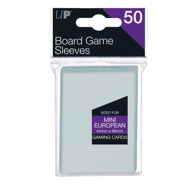 UP - Board Game Sleeves - Euro Mini Size 44x68mm (50 Sleeves)