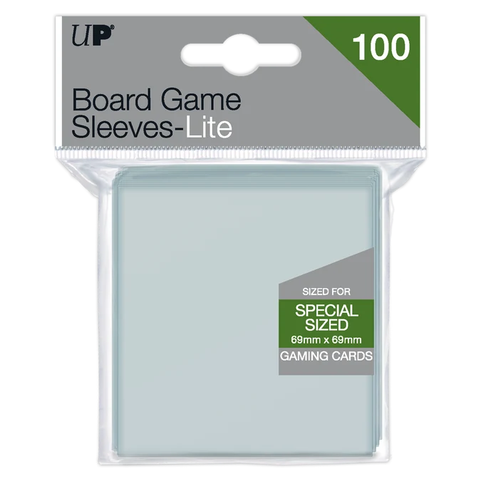 UP - Lite Board Game Sleeves 69mm x 69mm (100 Sleeves)