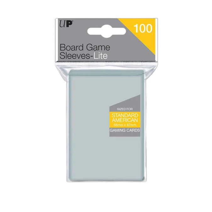 UP - Lite Standard American Board Game Sleeves 56mm x 87mm(100 Sleeves)