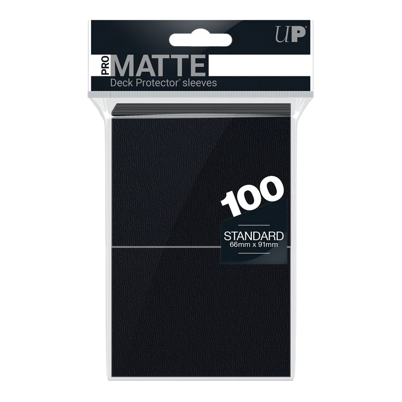 UP - Standard Sleeves - Pro-Matte - Black (100 Sleeves)