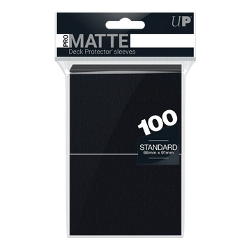 UP - Standard Sleeves - Pro-Matte - Black (100 Sleeves)