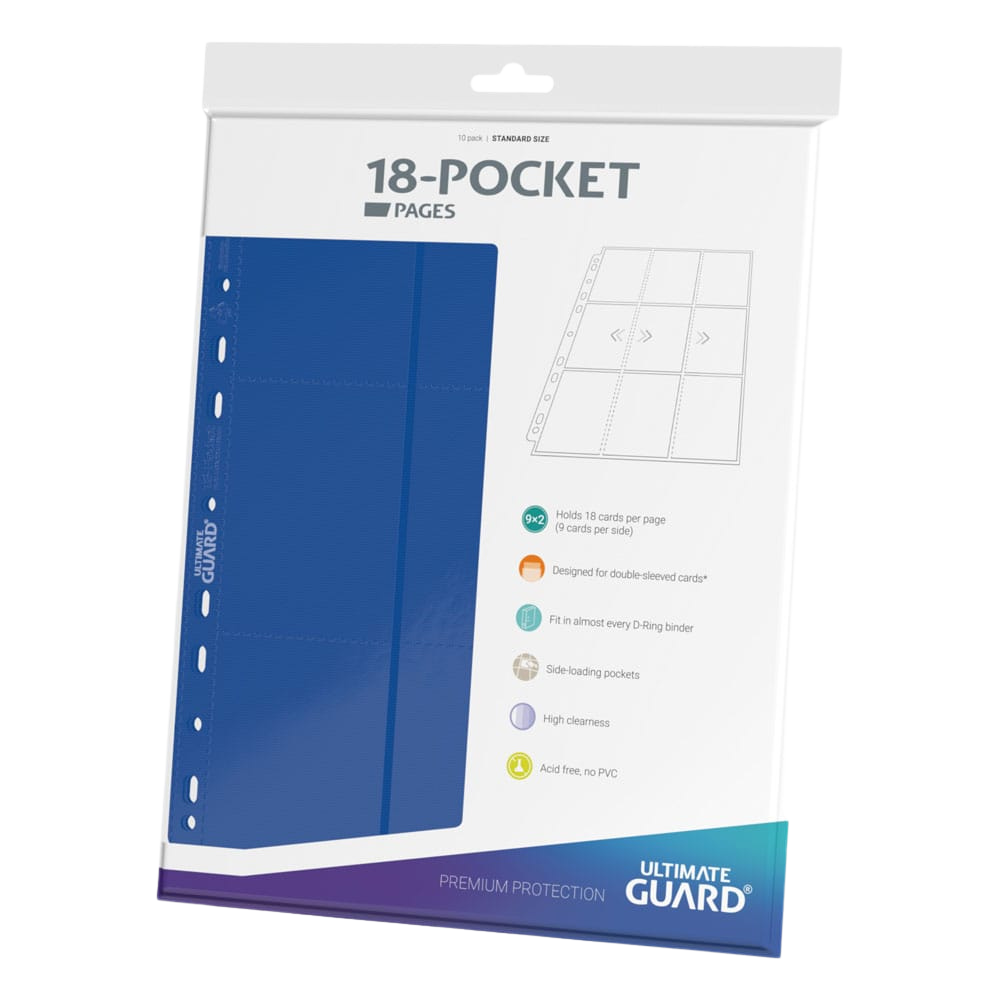 Ultimate Guard 18-Pocket Pages Side-Loading Blue (10)