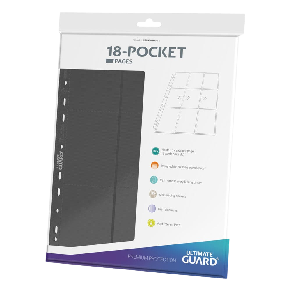 Ultimate Guard 18-Pocket Pages Side-Loading Grey (10)