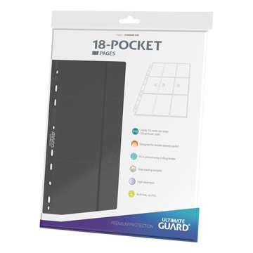 Ultimate Guard 18-Pocket Pages Side-Loading Grey (10)
