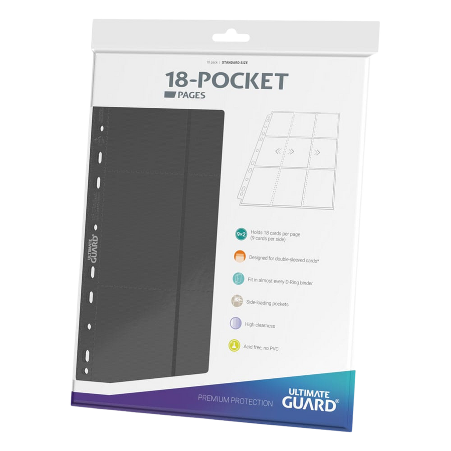 Ultimate Guard 18-Pocket Pages Side-Loading Grey (10)