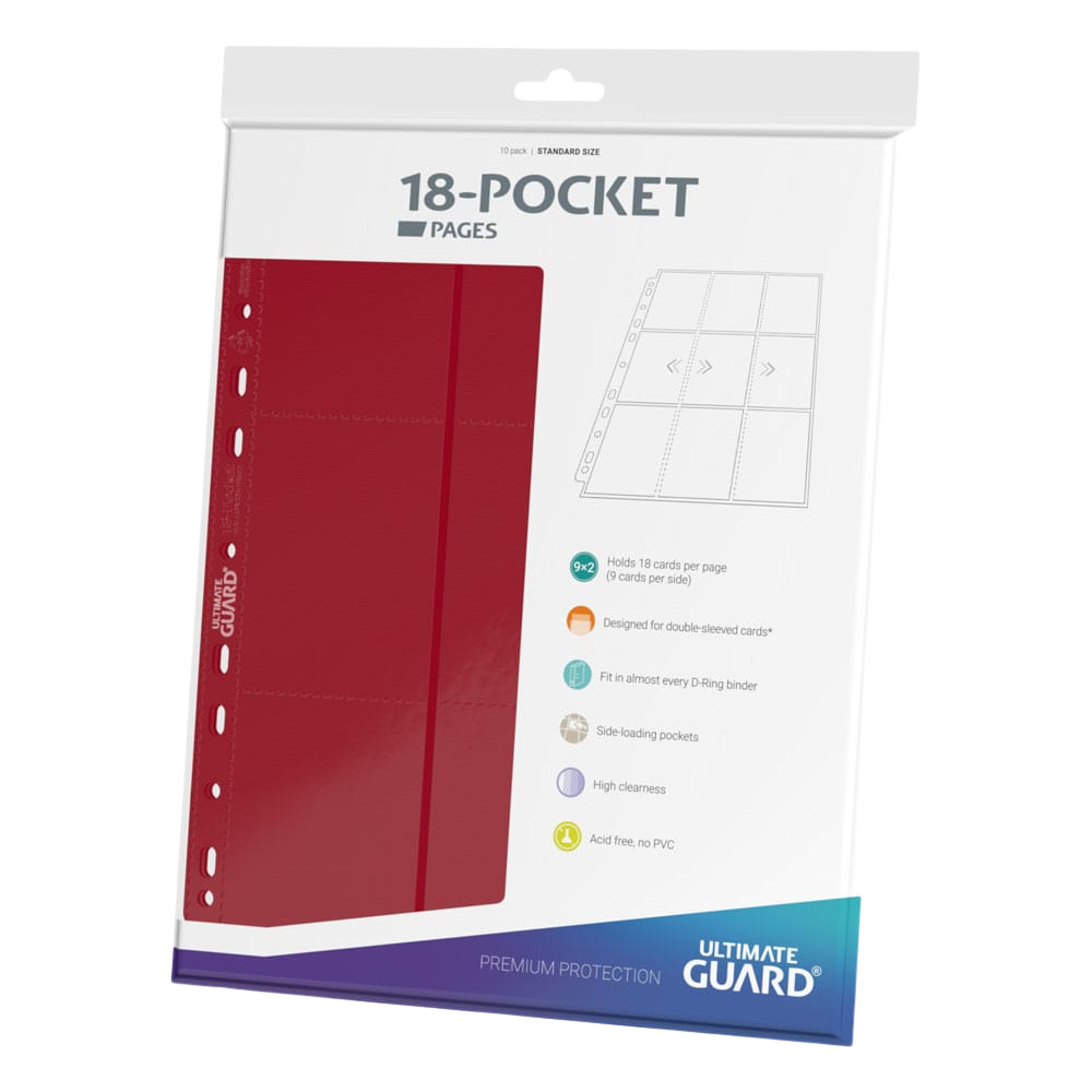 Ultimate Guard 18-Pocket Pages Side-Loading Red (10)