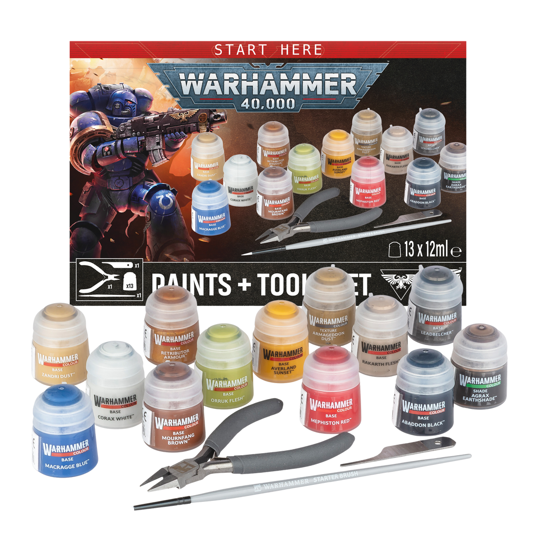 Warhammer 40,000: Paints + Tools Set
