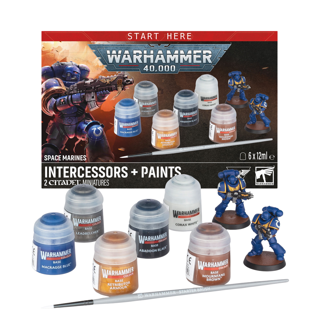 Space Marines: Intercessors + Paints Set