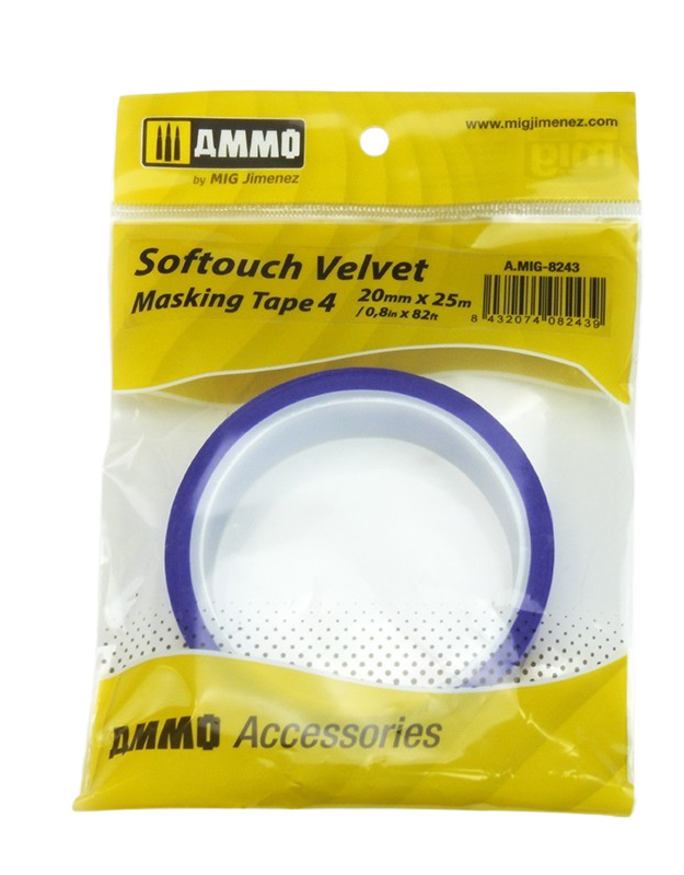 Ammo by Mig - Velvet Softouch Masking Tape 4 (20mm x 25M)