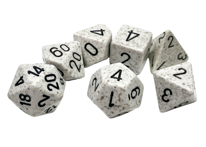 Chessex Speckled Arctic Camo Polyhedral 7-Die Set