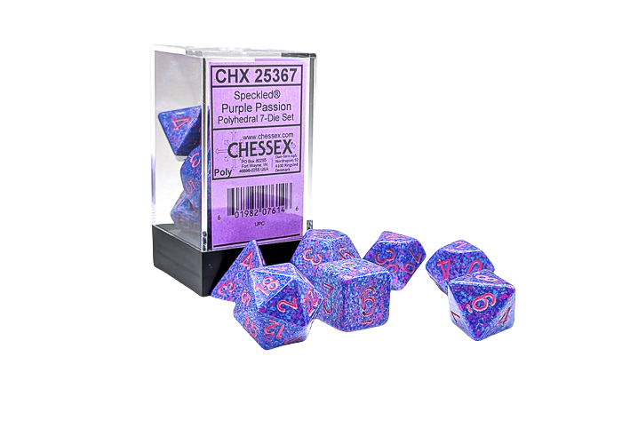 Chessex Speckled Purple Passion/pink Polyhedral 7-Die Set