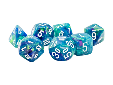 Chessex Festive® Mega-hedral™ Waterlily™/white 7-Die set