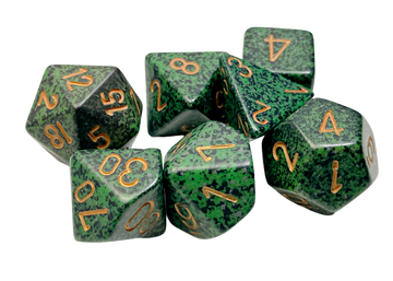 Chessex Speckled Polyhedral 7-Die Set - Golden Recon