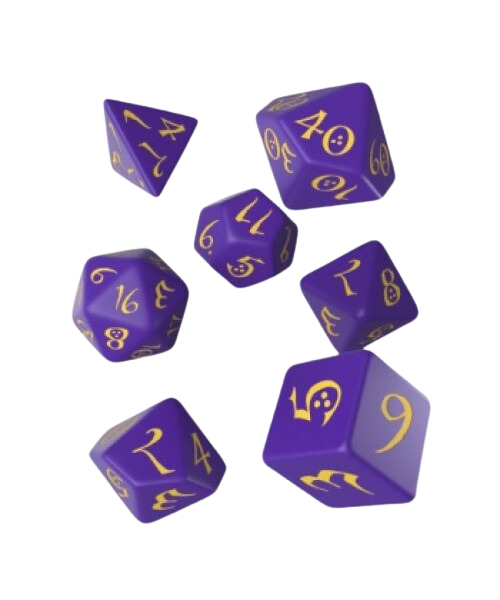 Classic RPG Purple & yellow Dice Set (7)