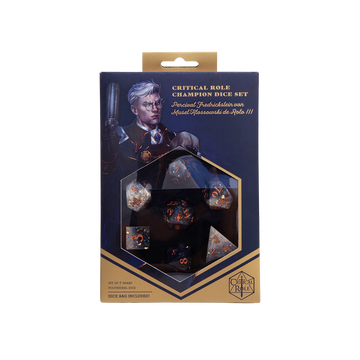 Critical Role Champion Dice Set: Percival Fredrickstein Von Musel Klossowski De Rolo III