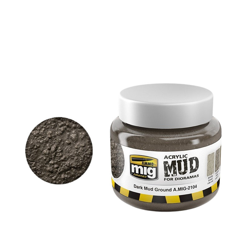 Ammo by Mig - Acrylic Mud for Dioramas: Dark Mud Ground