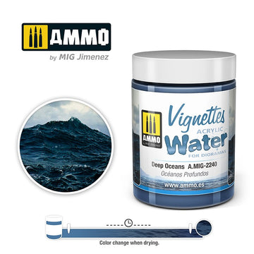 Ammo by Mig - Acrylic Water for Dioramas: Deep Oceans 100ml