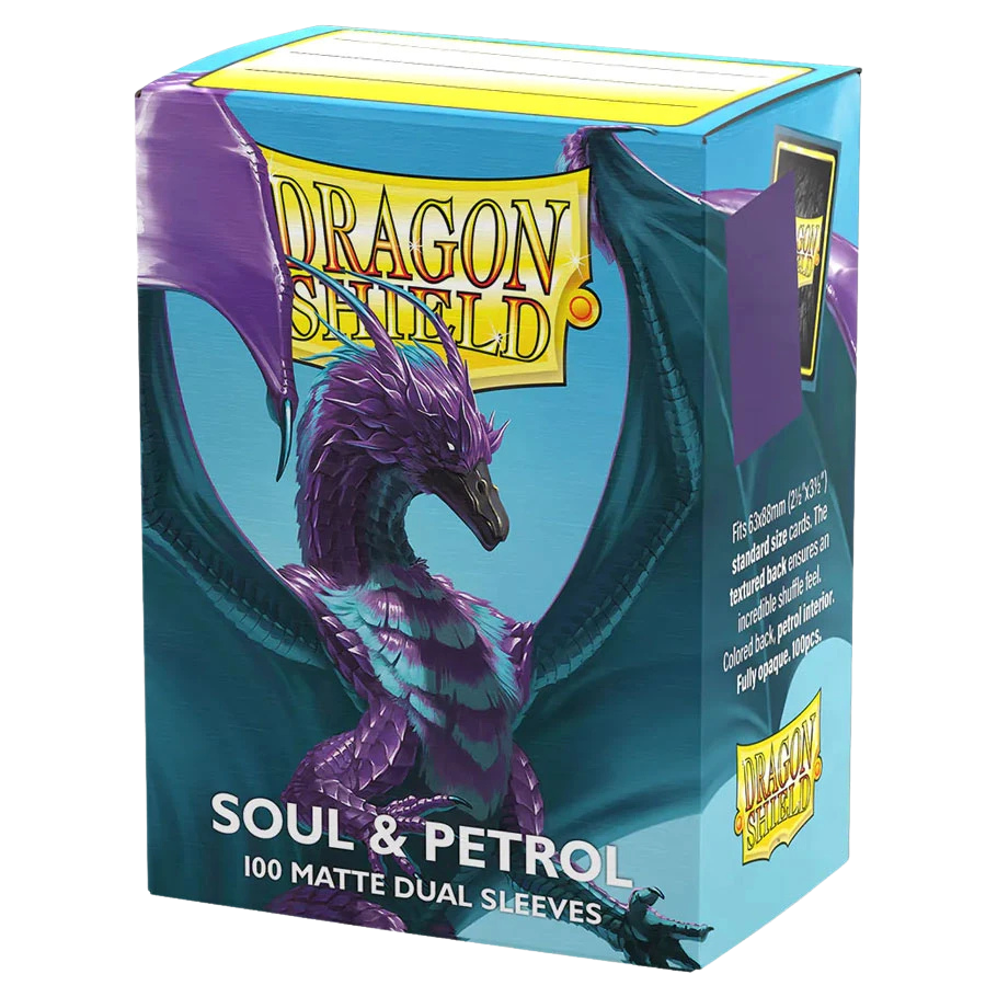 Dragon Shield Sleeves - Standard size - Matte Dual - Soul & Petrol (100 Sleeves)