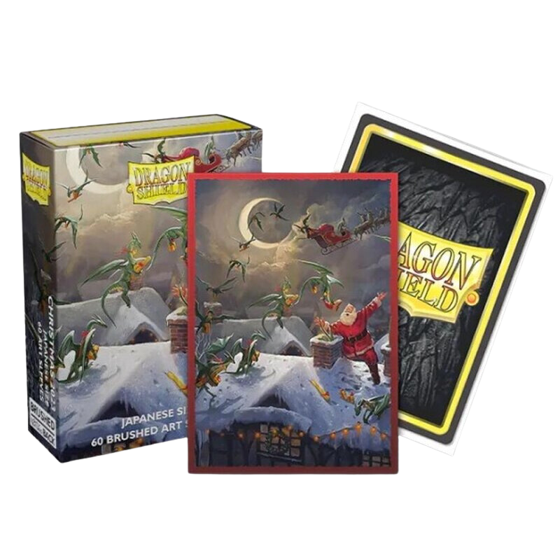 Dragon Shield Japanese Size Brushed Art Sleeves - Christmas 2023 (60 Sleeves)