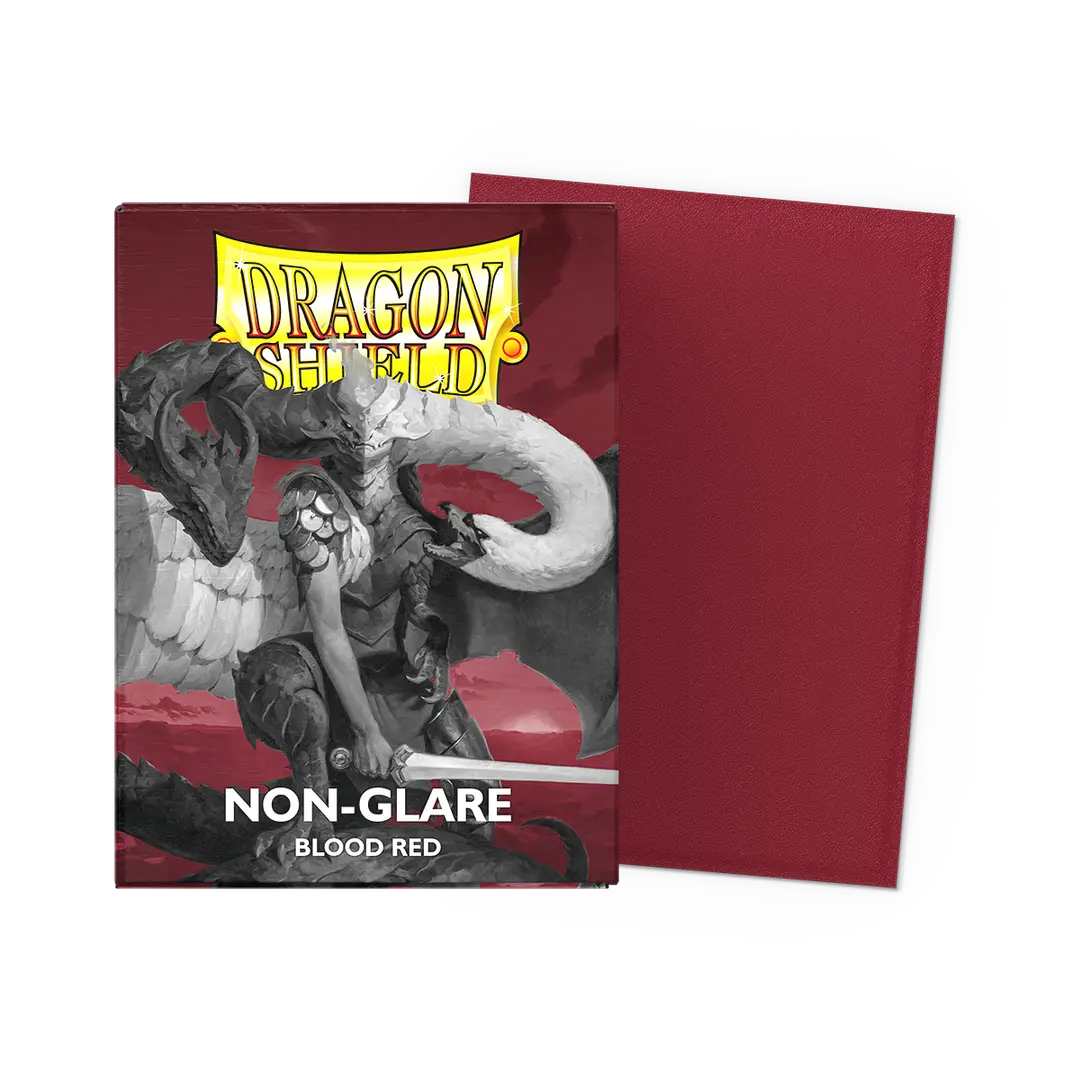 Dragon Shield Matte Non-Glare Sleeves - Blood Red (100 Sleeves)