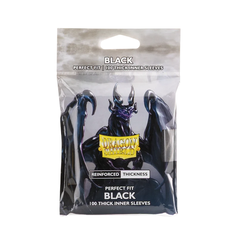 Inner sleeves Dragon Shield Perfect Fit Thick Black, 100 unidades
