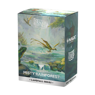 Dragon Shield Standard size License Sleeves - Landfall Series - Misty Rainforest (100 Sleeves)