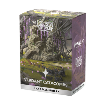 Dragon Shield Standard size License Sleeves - Landfall Series - Verdant Catacomb (100 Sleeves)