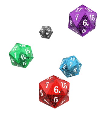 Oakie Doakie Dice D20 Spindown Dice Set Speckled (5)