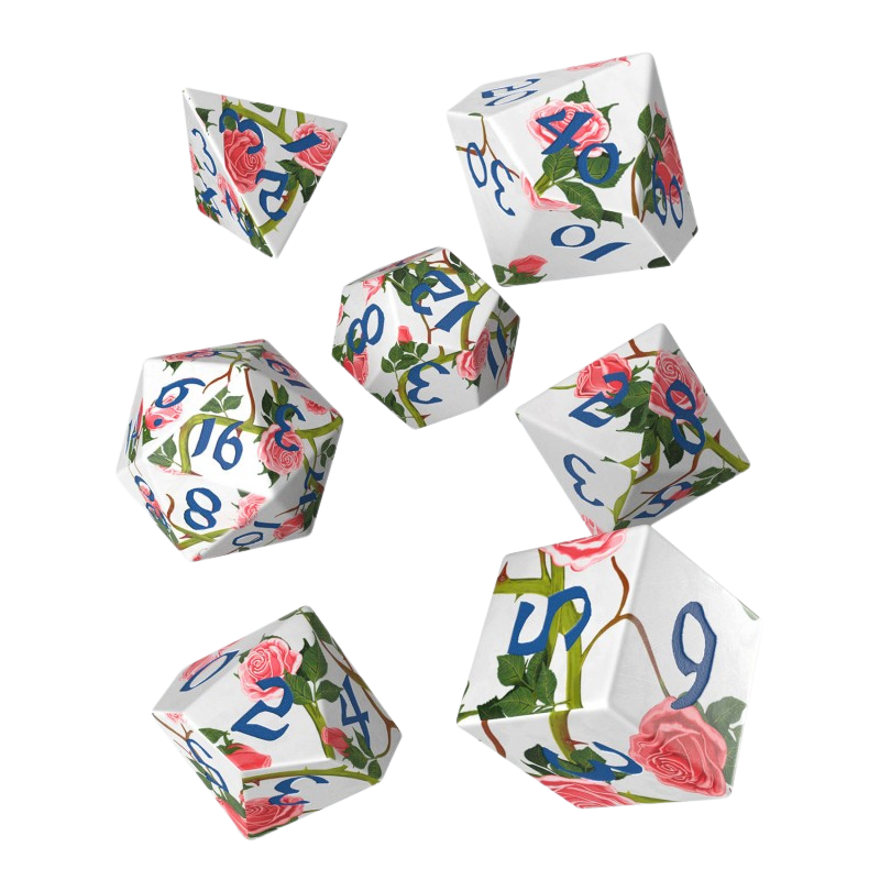 Q-Workshop - Full Art Dice Set: Roses