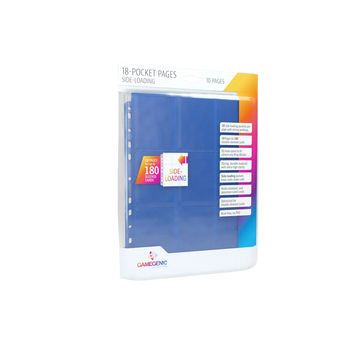 Gamegenic - Sideloading 18-Pocket Pages 10 pcs pack Blue