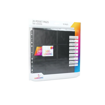 Gamegenic - 24-Pocket Sideloading Pages 10 pcs pack Black
