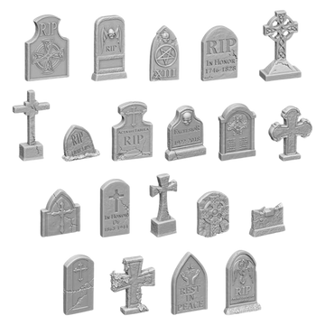 Green Stuff World - 3D printed set - Gravestones