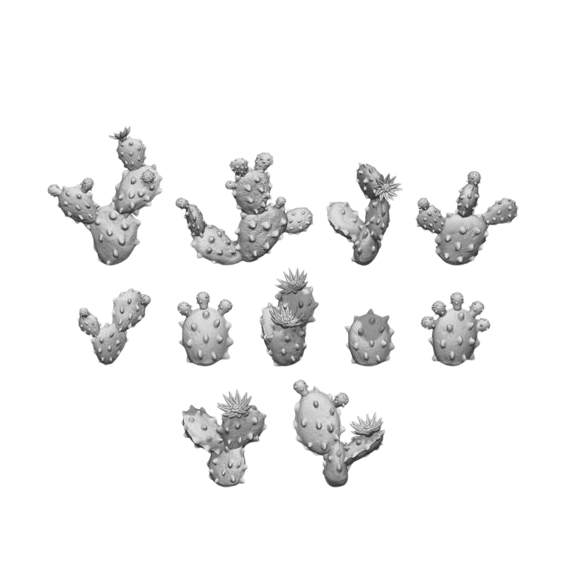 Green Stuff World - 3D printed set - Nopal Cactus