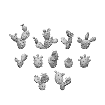 Green Stuff World - 3D printed set - Nopal Cactus